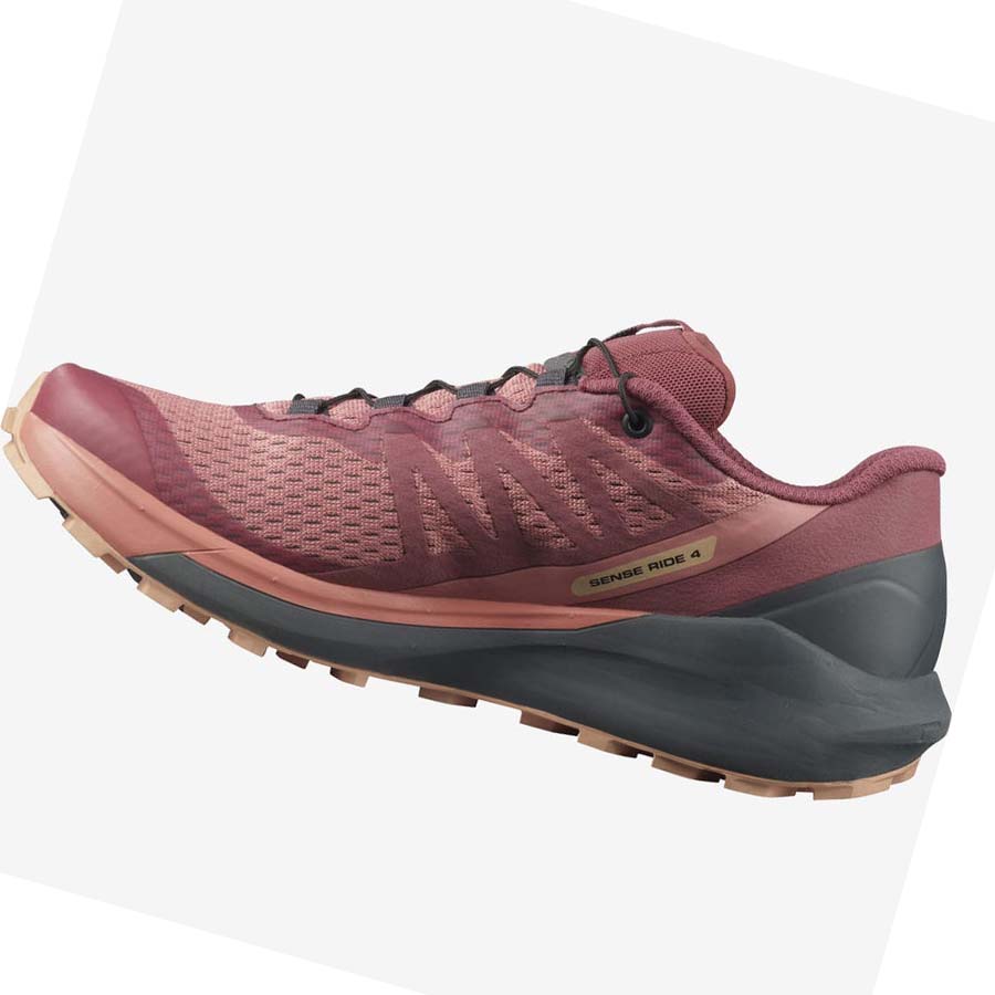 Salomon SENSE RIDE 4 Trail Futócipő Női Lila Narancssárga | HU 2874SGL